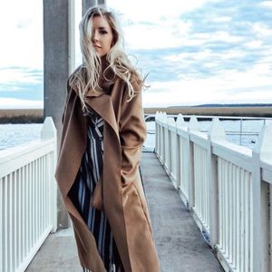 Camel trench coat